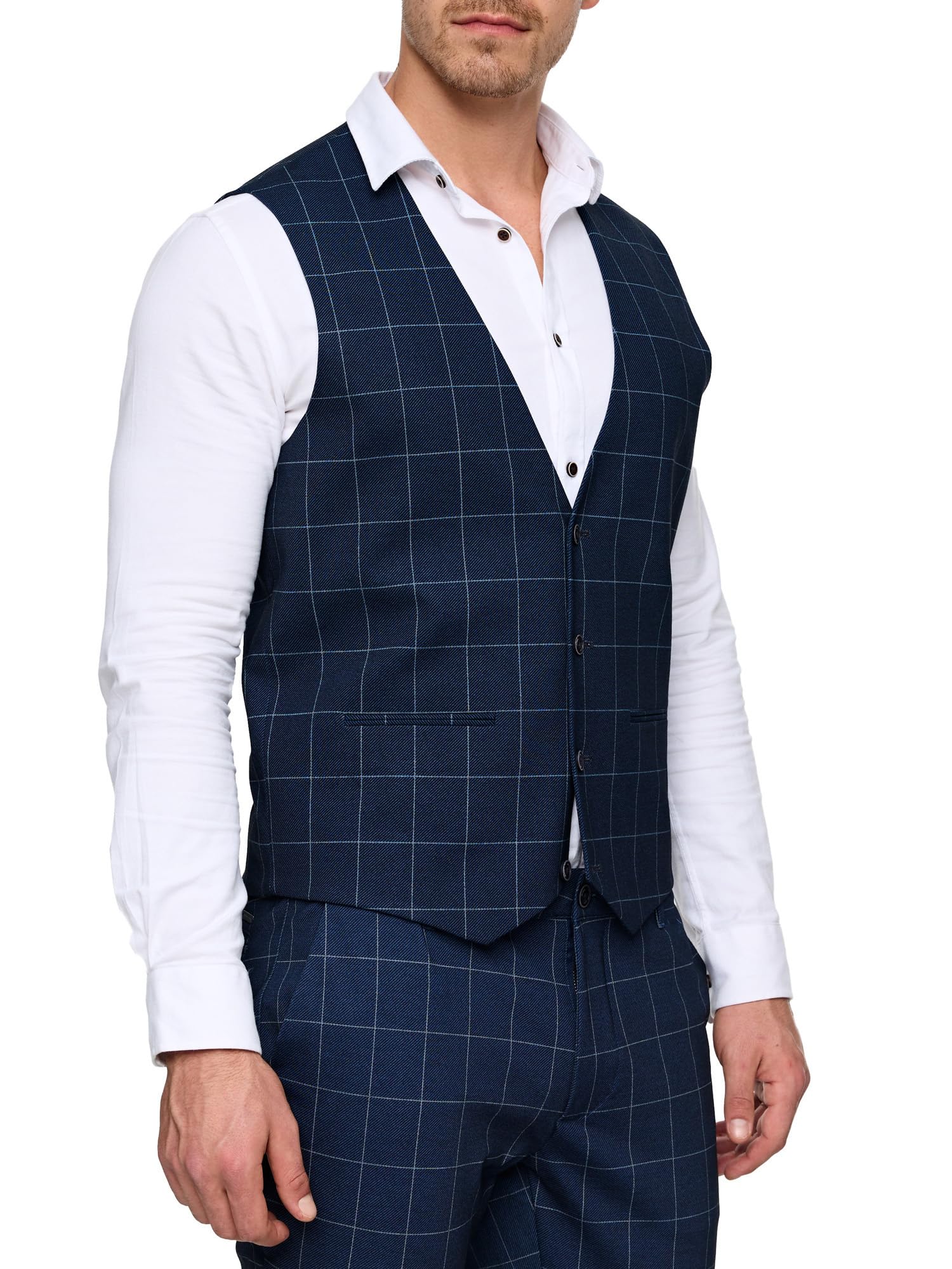 JEFF Uomini Coolidge Vest | Gilet da abito con percentuale di viscosa