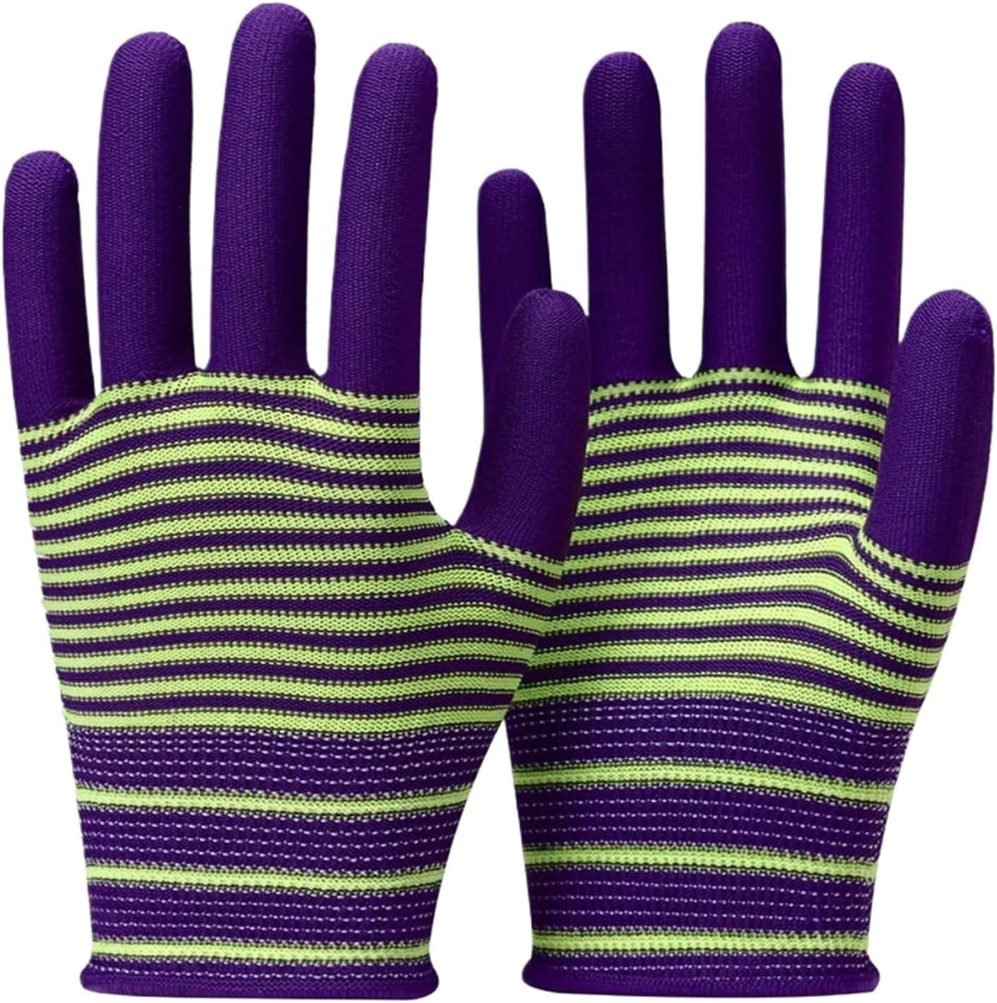 Compatible For 1 Pair Work Gloves Wearable Anti-Static Breathable Industrial Wear-resistant Striped Gardening