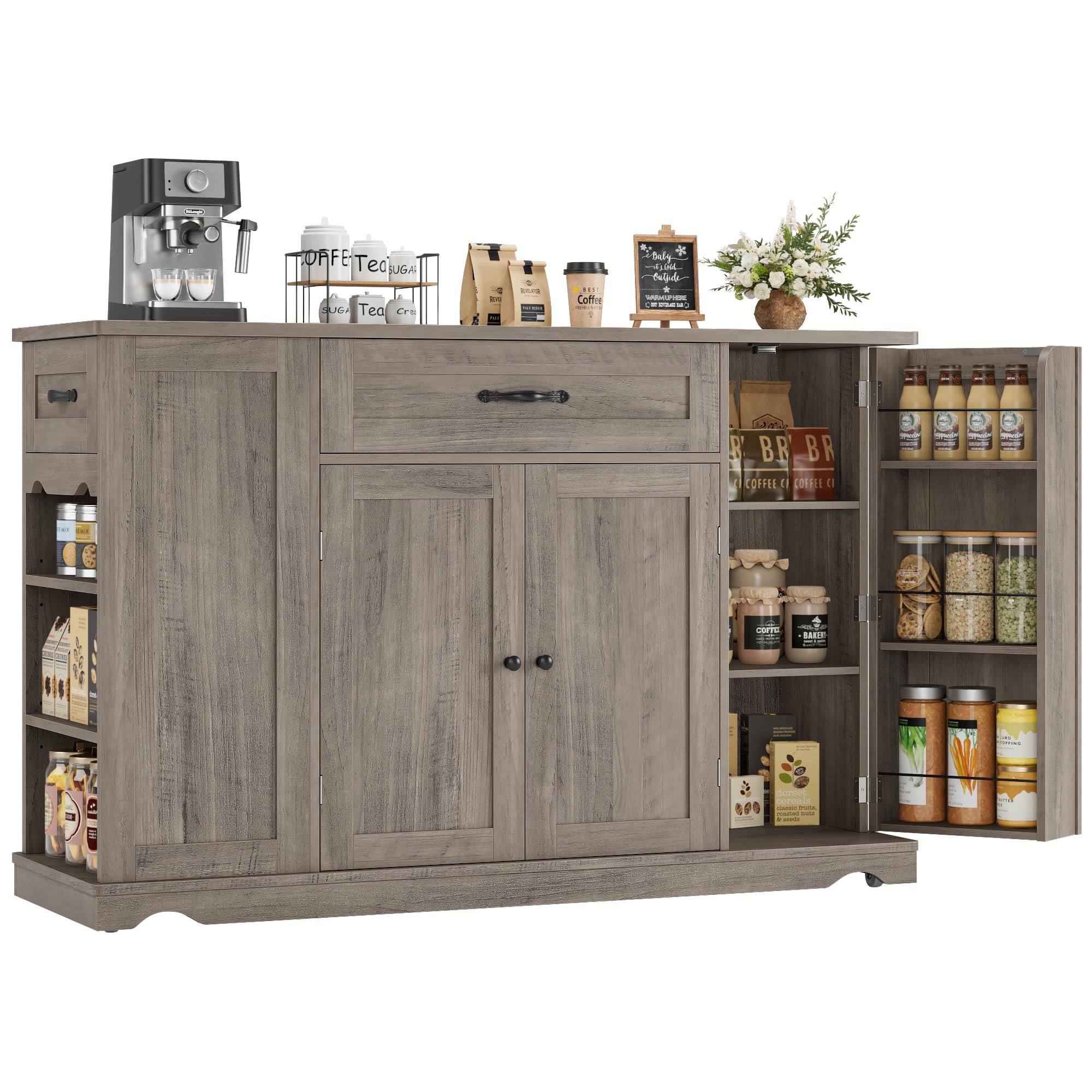 HOSTACK Kitchen Island Cart - kitchen furniture | Mubboo