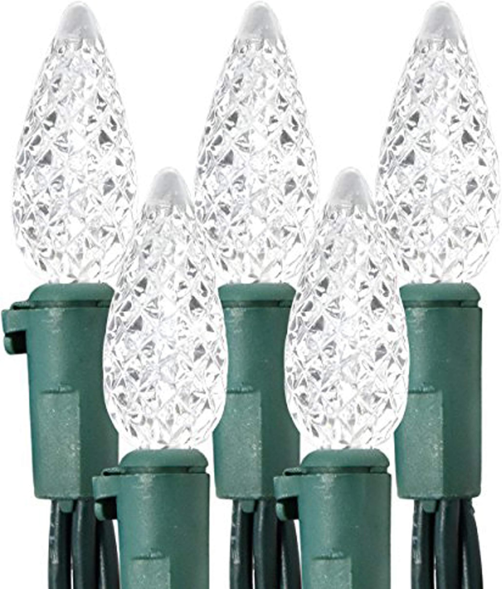 NOMA/INMLITENIMPORT 4794088A 0 200 Count, Cool White, C6, LED Set, On Spool, Green