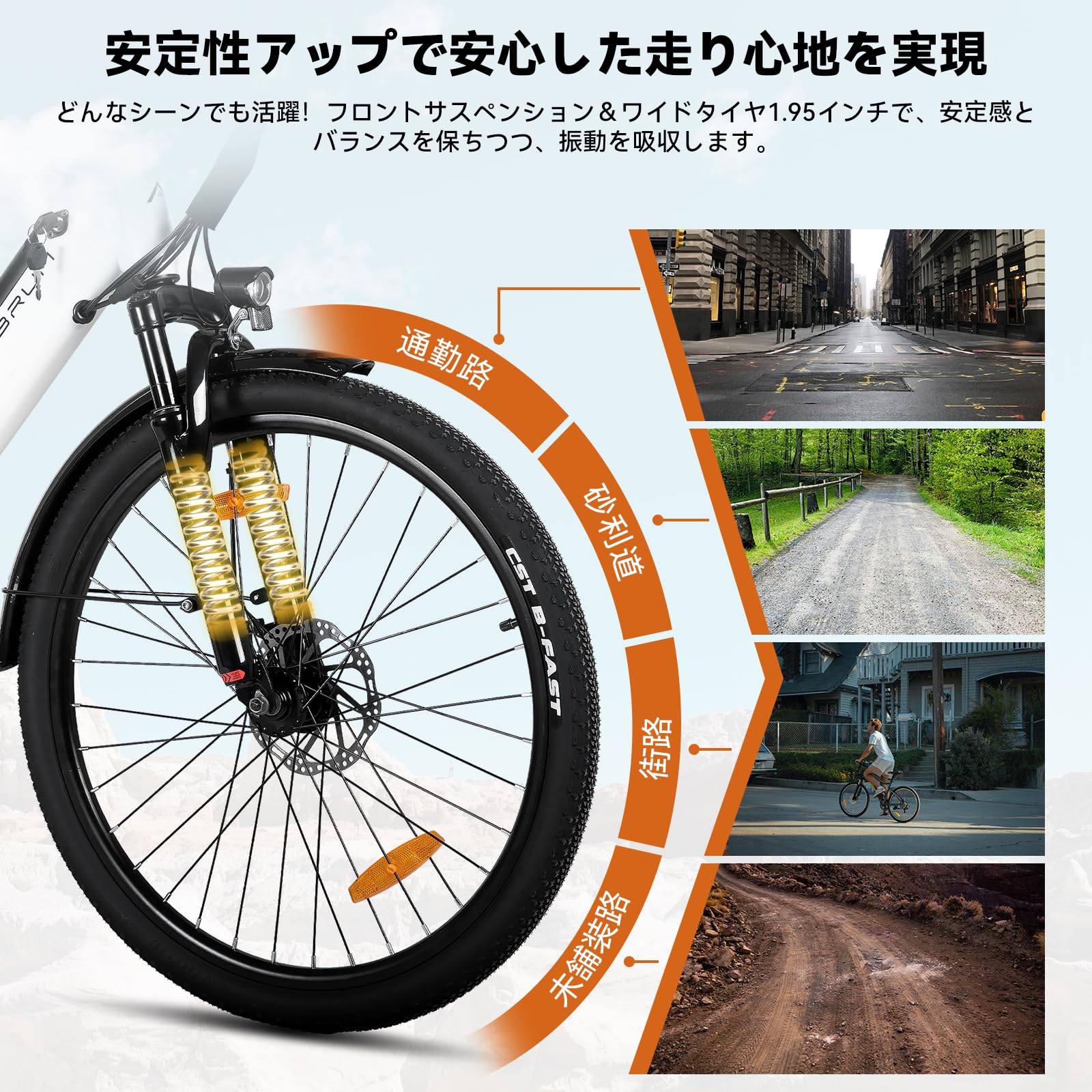 Amazon | HILAND 26インチ クロスバイク アシストモデル 最大走行距離