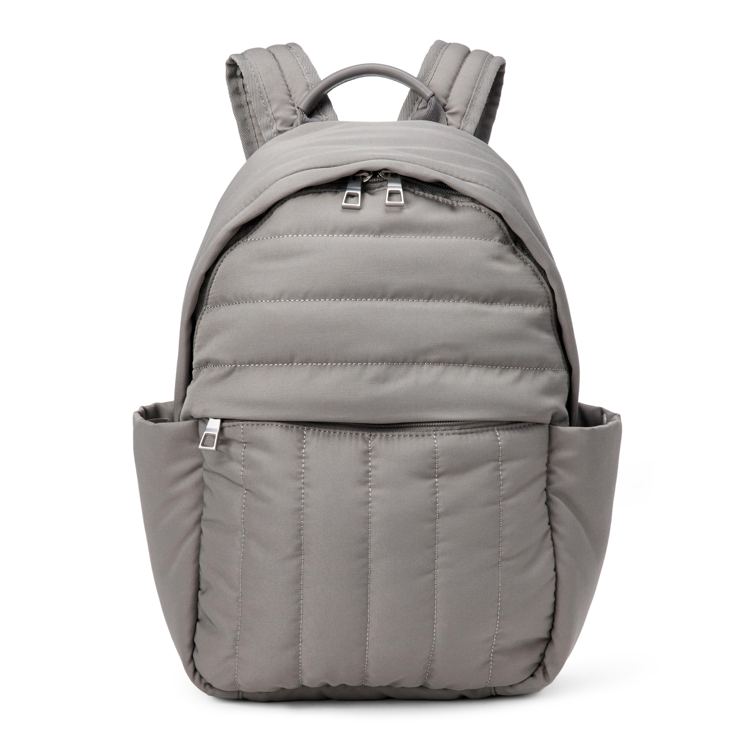 Amazon Essentials Women's Small Quilted Backpack, Grey, One Size