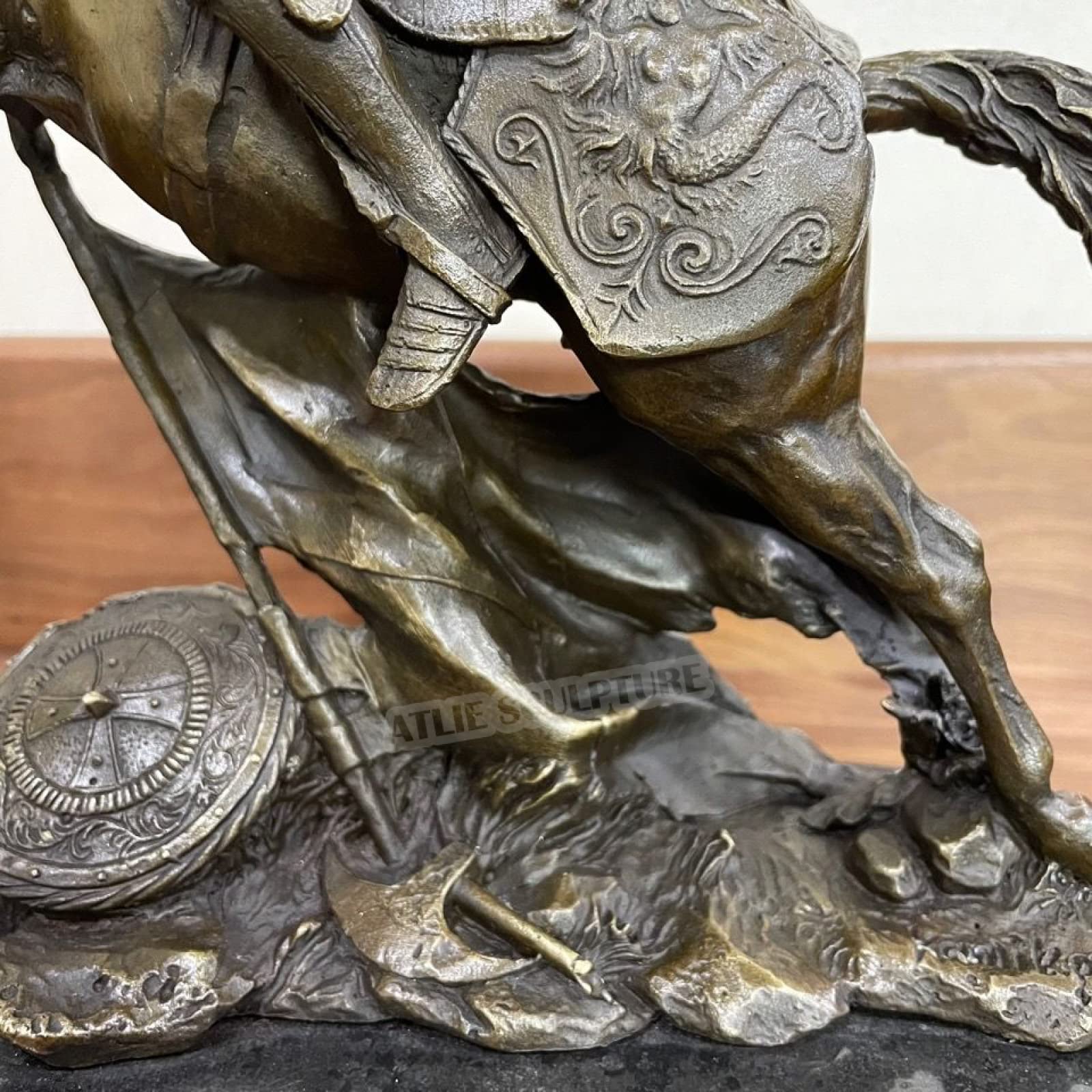 Amazon.co.jp: 装飾品置物彫刻像ブロンズナイト像戦士の彫刻 : ホーム