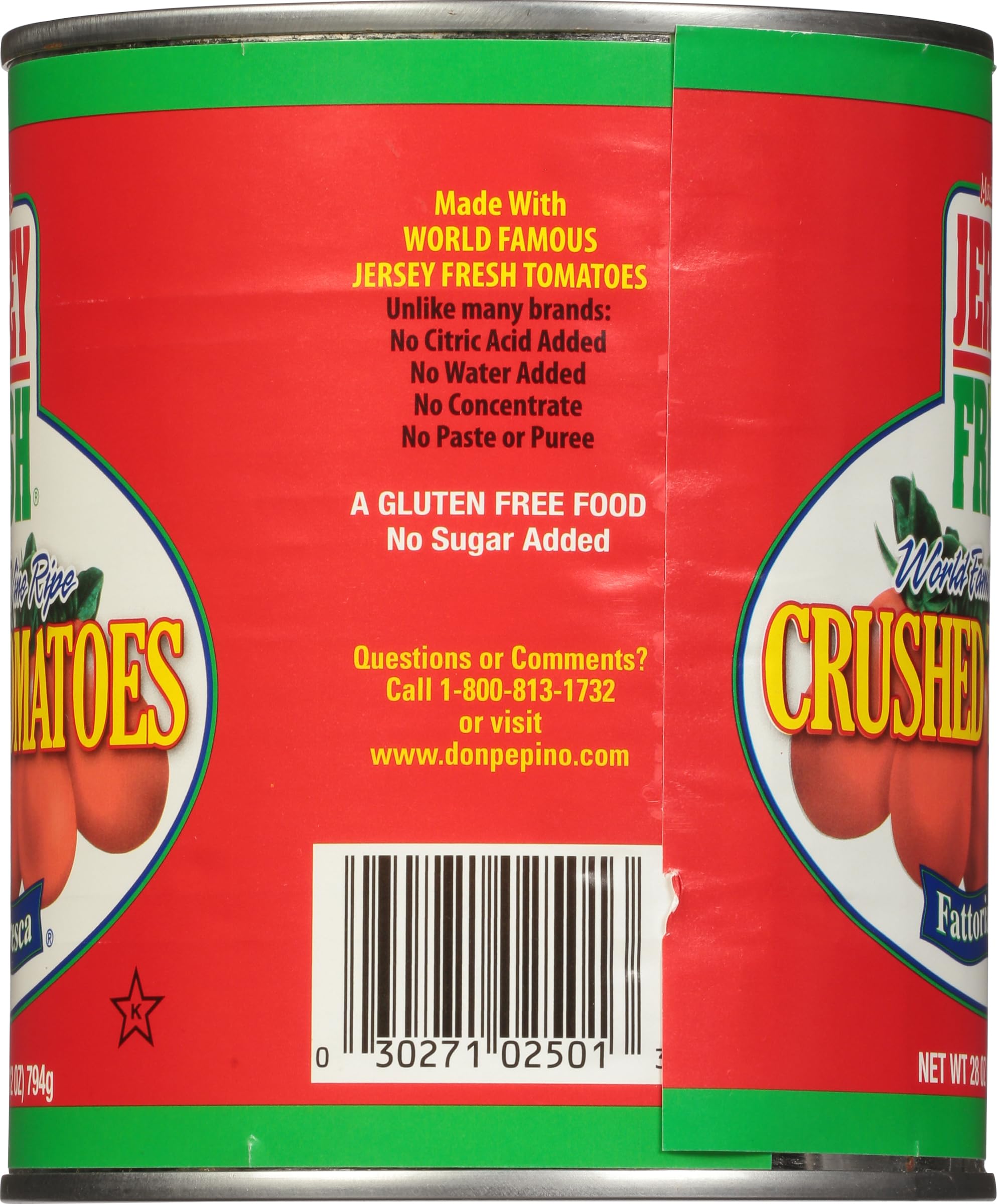 Jersey Fresh Crushed Tomatoes, Fattoria Fresca, 28 Ounce (Pack of 12)