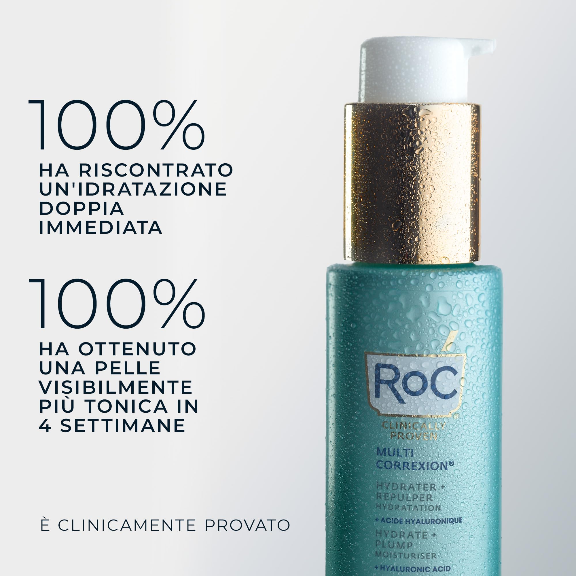RoC - Multi Correxion Hydrate + Plump Moisturizer SPF30 - Trattamento Antirughe - Protezione Dai Raggi UVA/UVB B - 50ML