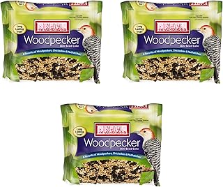 KayteeWild Bird Woodpecker Mini Seed Cake, 7.5 Ounces Pack of 3