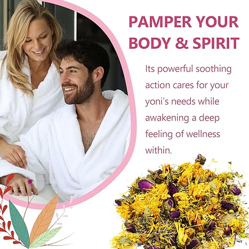 Miniatura 6 de Yoni - Hierbas de vapor naturales para mujer, kit de vapor vaginal Yoni para limpieza y ajuste femenino, 3.5 onzas de vapor V en casa, paquete de 2