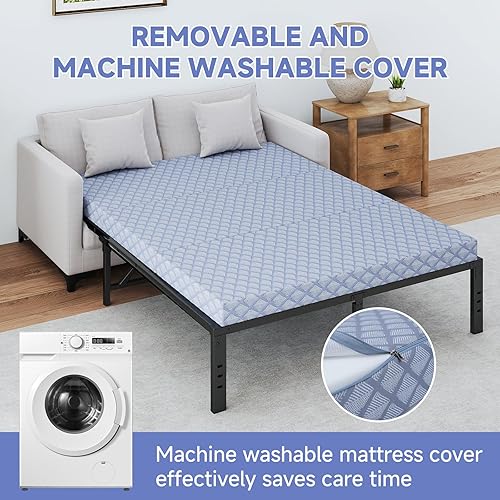 Miniatura 6 de SUNYRISY Colchón futón japonés, colchón plegable grueso, cubrecolchón enrollable para dormir, tapete de tatami, tumbona de suelo, cama de invitados