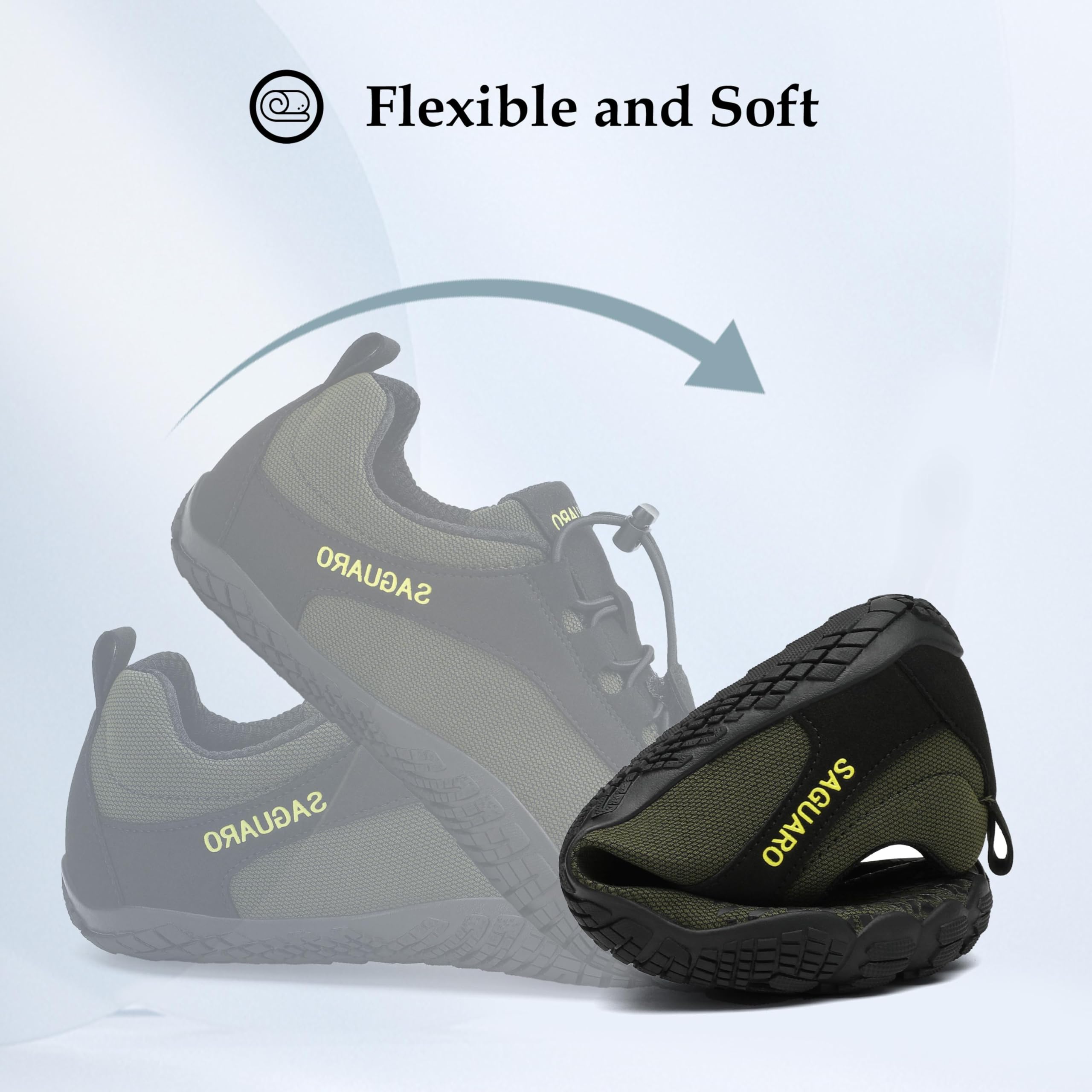SAGUARO Scarpe Barefoot Minimaliste Uomo Scarpe da Trail Trekking Scarpette da Scoglio