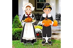 Enliven Your Thanksgiving with Charming Pilgrim Yard Signs: Festive Outdoor Decorations for Autumn
