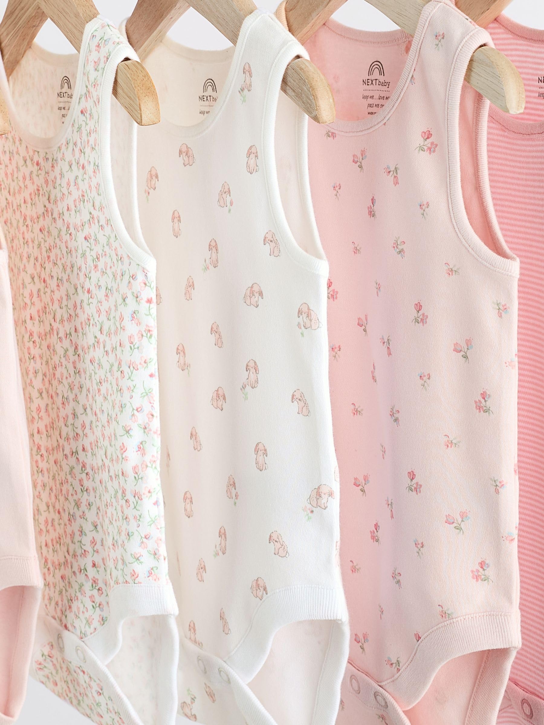 NEXT Bébé Fille Débardeur 100% Coton pour bébé, Lot de 5