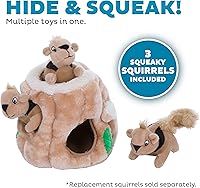 Vista 3 de Outward Hound Hide A Squirrel - Rompecabezas de peluche para perro, tamaño pequeño