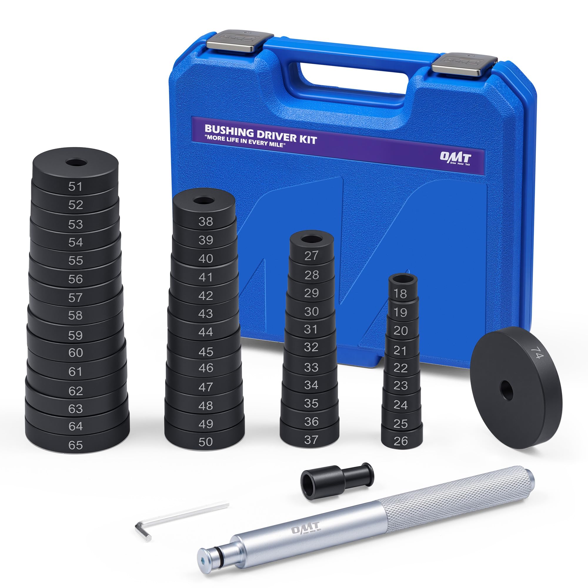 Orion Motor Tech 52-in-1 Professional Bushing Driver and Bearing Installer Kit (Premium)