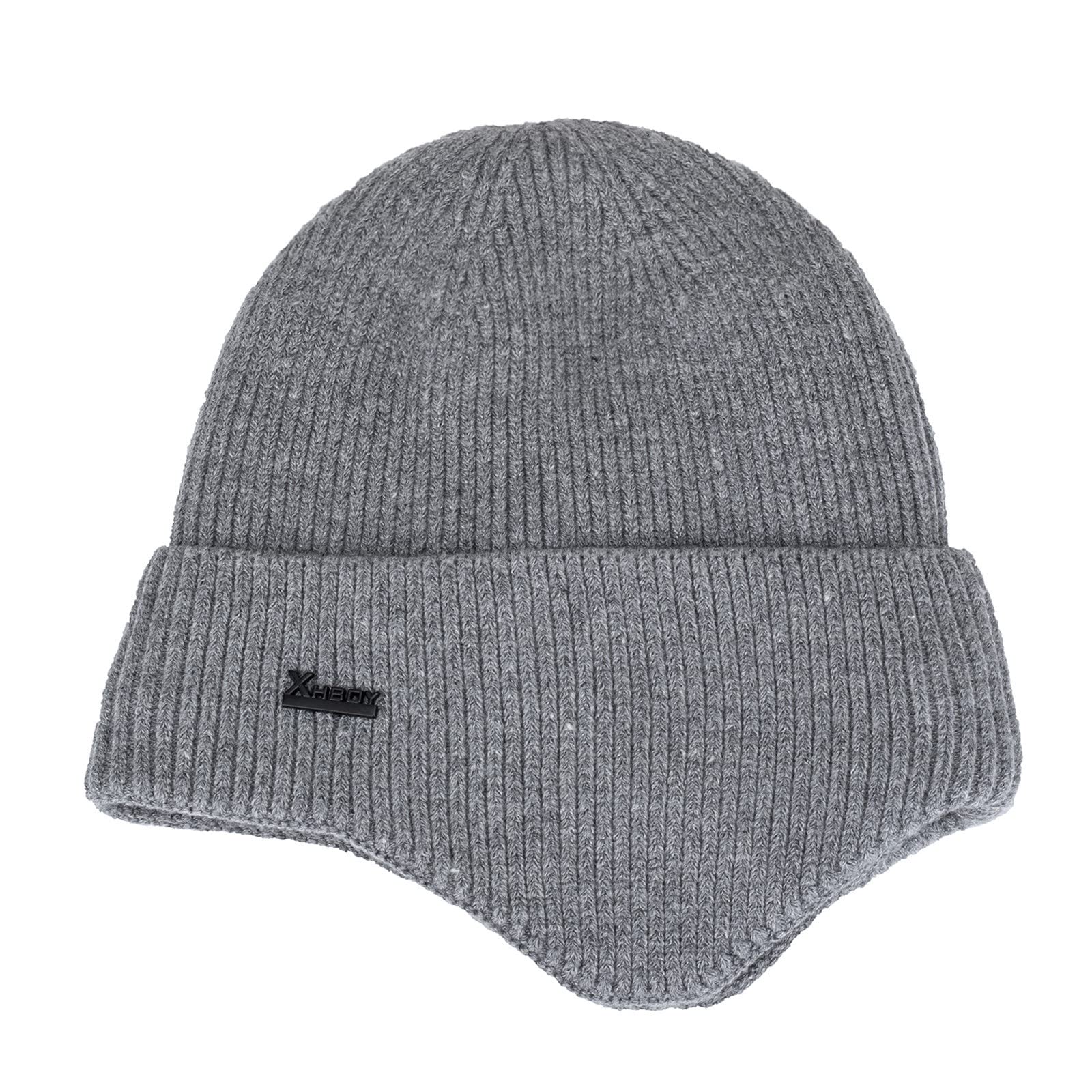 Gorro Cálido de Invierno para Niños Y Niñas con Gorro de Punto Cálido para Mujeres Y Hombres, Gorro de Moda para Niños de Invierno/Gray/One Size