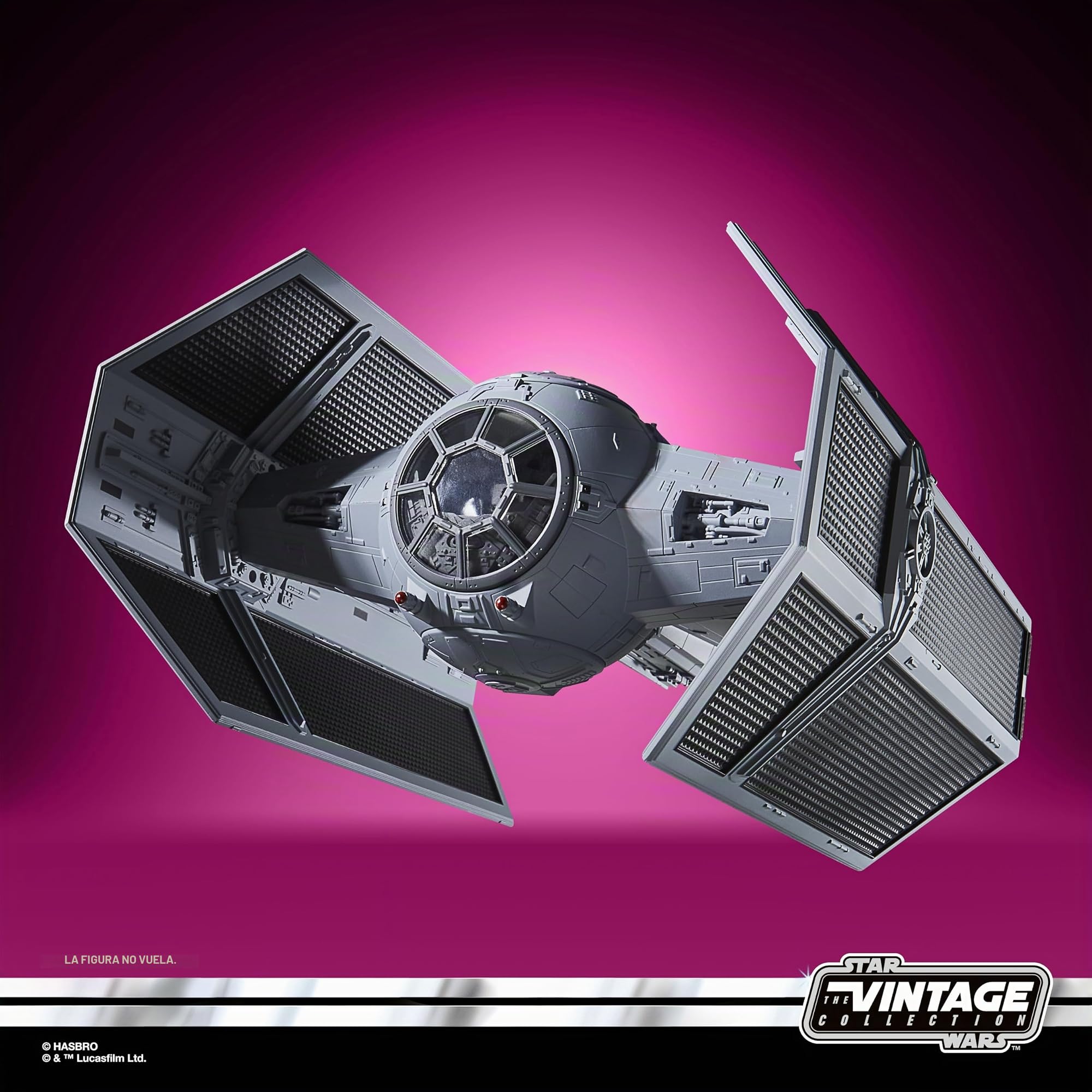 STAR WARS The Vintage Collection TIE Advanced de Darth Vader, Una Nueva Esperanza - Vehículo coleccionable premium de 9,52 cm y figura de acción
