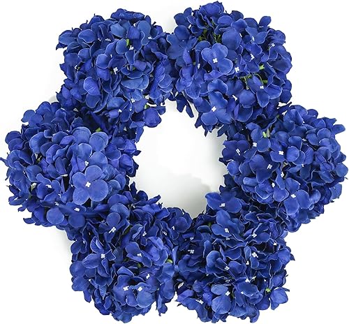 Miniatura 35 de DuHouse Cabezas artificiales de hortensias de seda de 8.7 pulgadas con tallos de hortensias falsas para bricolaje, centro de mesa de boda,