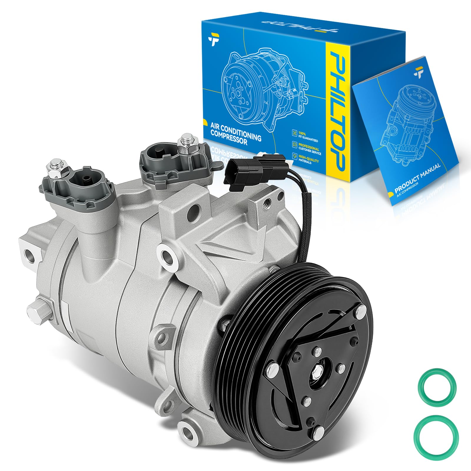 PHILTOP FL3H19D629EB NEW AC Compressor for F-150 2015-2017 2.7L