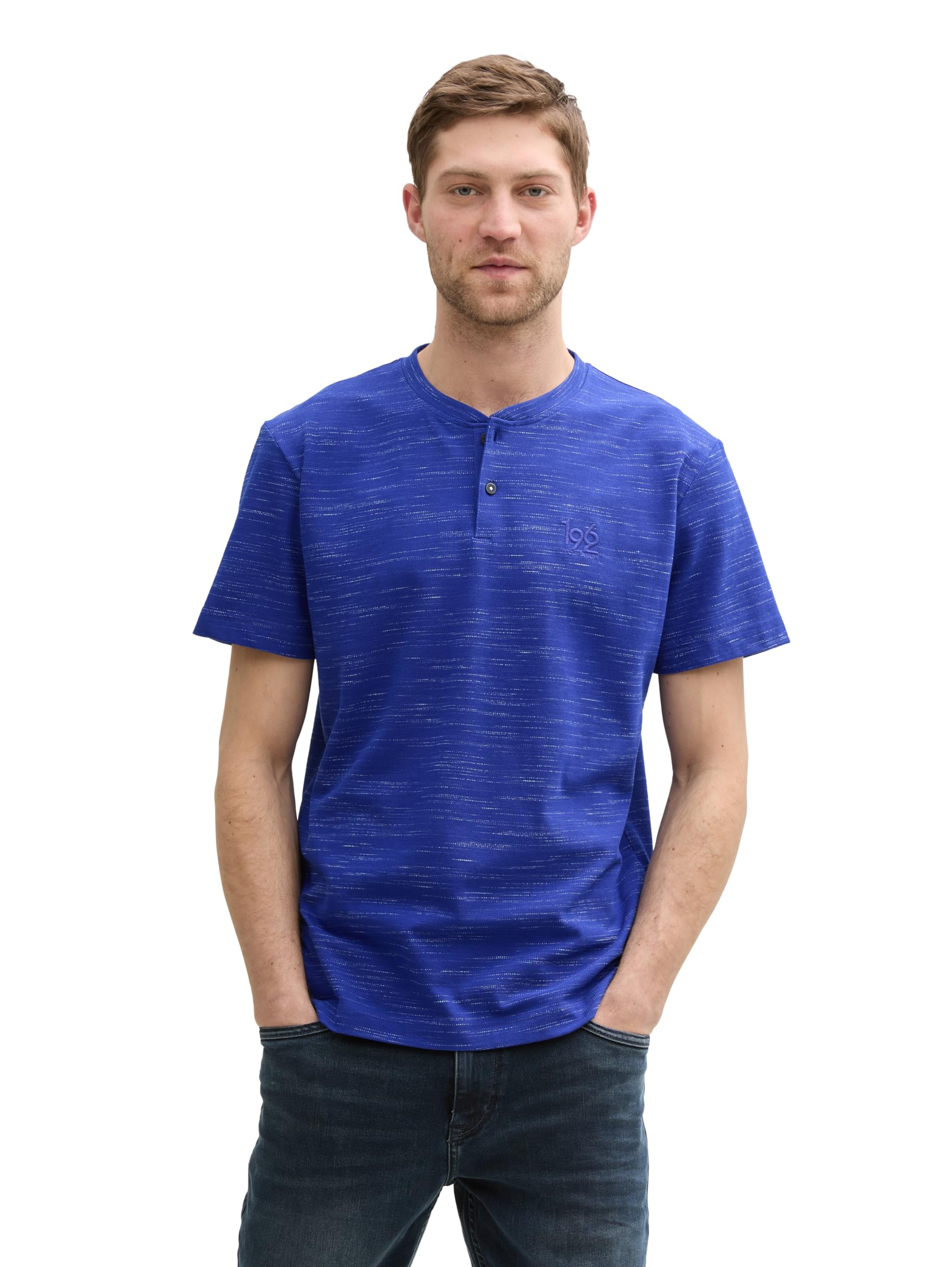 TOM TAILOR Men's T-Shirt, 25386 - Crest Blue, XS
