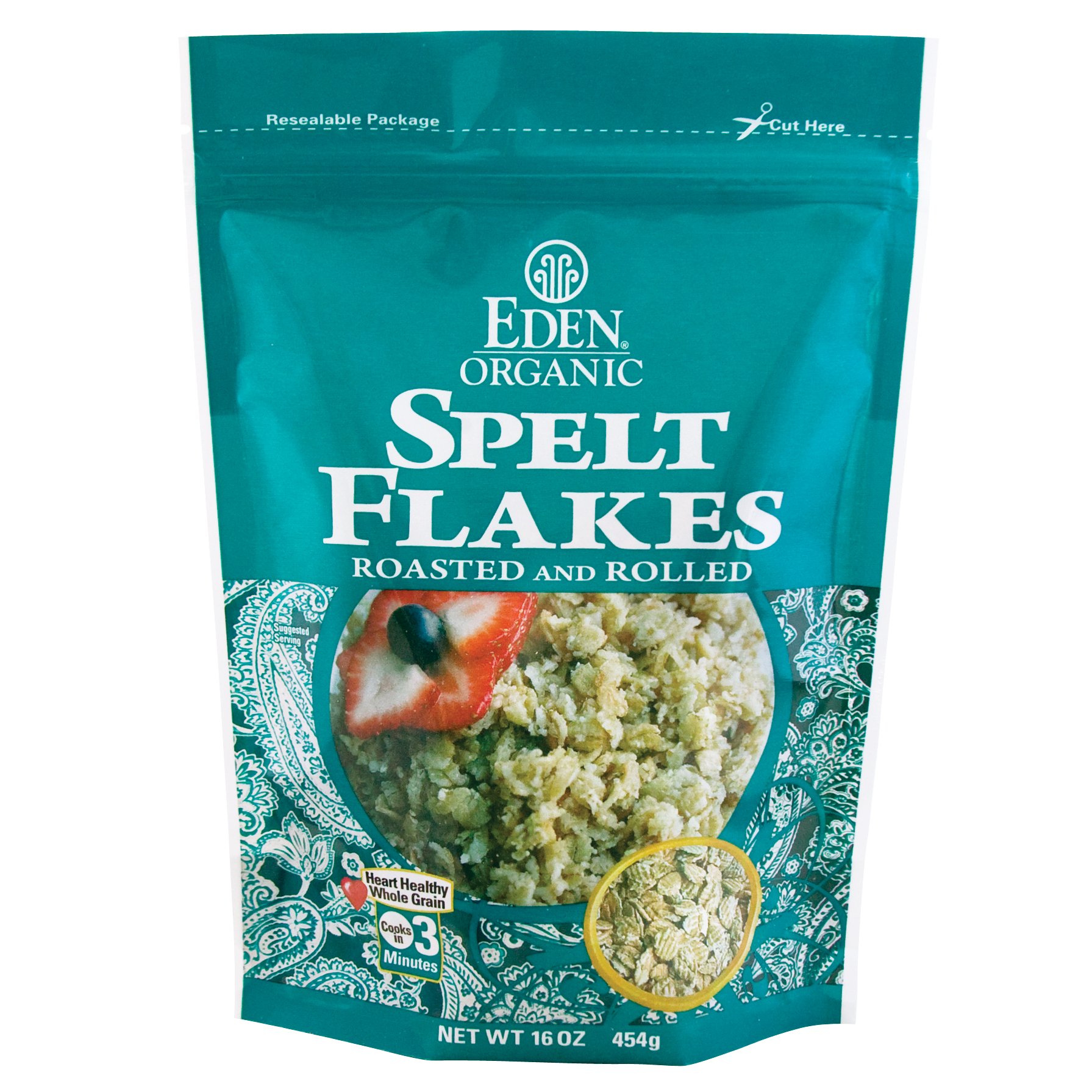 EDEN Spelt Flakes, 16 -Ounce Pouches (Pack of 6)