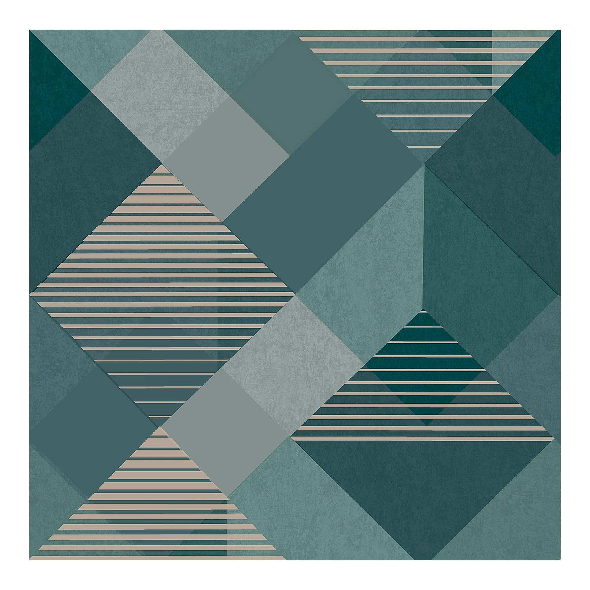 Superfresco Easy Kaleidoscope Geometric Emerald Wallpaper | Paste the Wall | Green Geometric | Eco-Friendly