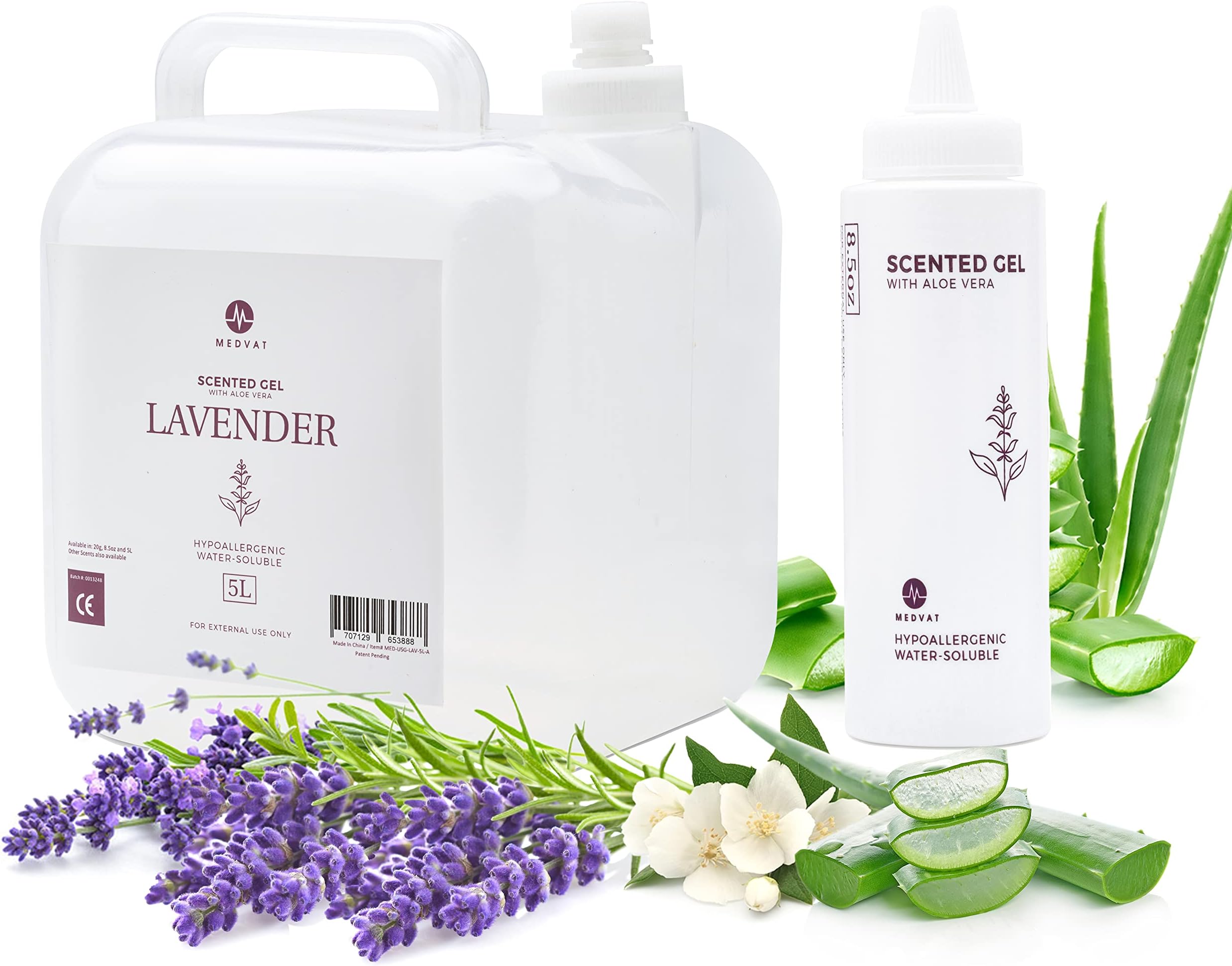 Clear Transmission Gel - Lavender Scented - 5 Litre Container - Includes 240ml Refillable Bottle