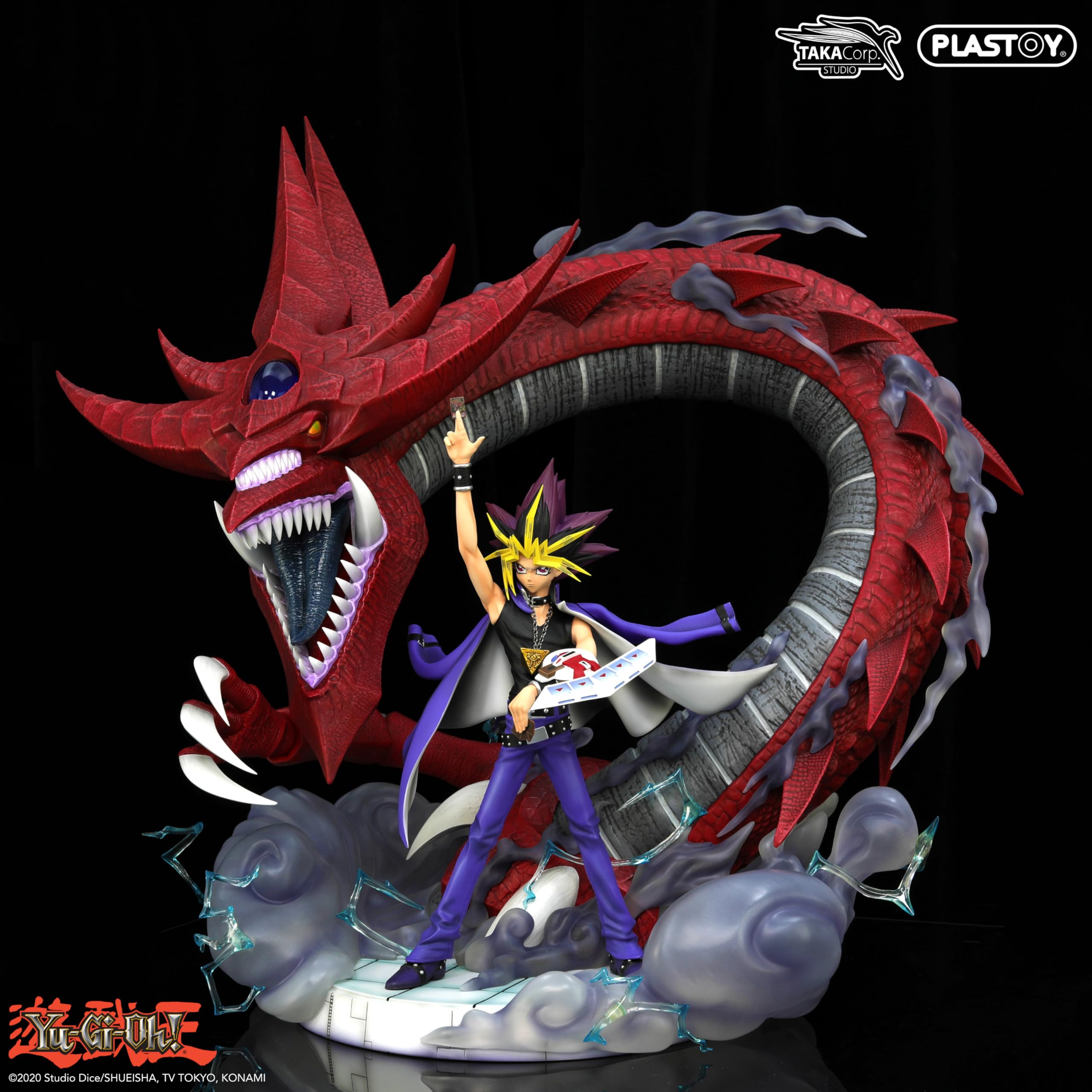 Plastoy Yu-Gi-Oh! Figurina Yami Yugi e Slifer - Plastica - 50 cm