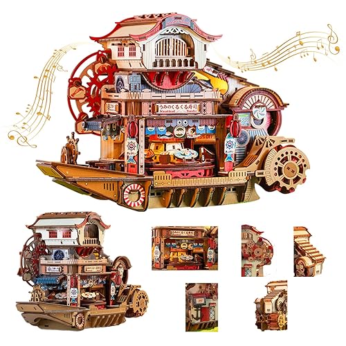 Nautical Sushi 3D Puzzles for Adults, 425PCS Wooden Mechanical Model