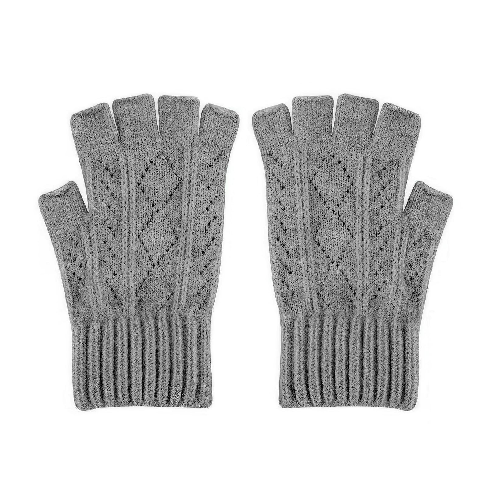 Gants D'hiver Demi-doigts RTRTGS - Chauds, Souples, Pour Homme Et Femme - Idéals Smartphone, Sport, Quotidien