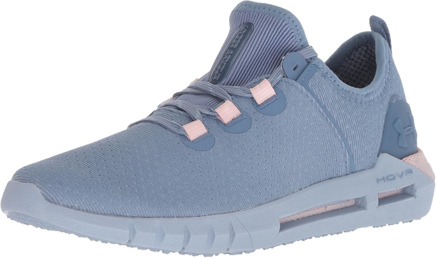 Under Armour Unisex-Child Grade School HOVR SLK Sneaker, Thermal Blue (400)/Flushed Pink, 5.5