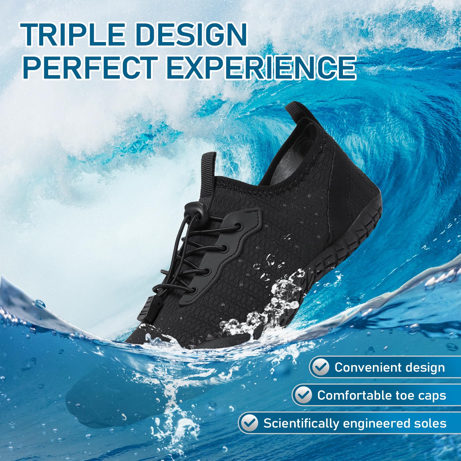 ziitop Laufschuhe barfußschuhe Herren Damen Wasserschuhe Wasserschuhe für Strand Boot Angeln Yoga tauchen surfen joggen Fitness schnelltrocknend