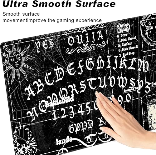 Miniatura 4 de Tapete de juego de cartas cosido para MTG Playmat, para juego de mesa de juego de cartas coleccionables con zonas y respaldo de goma antideslizante