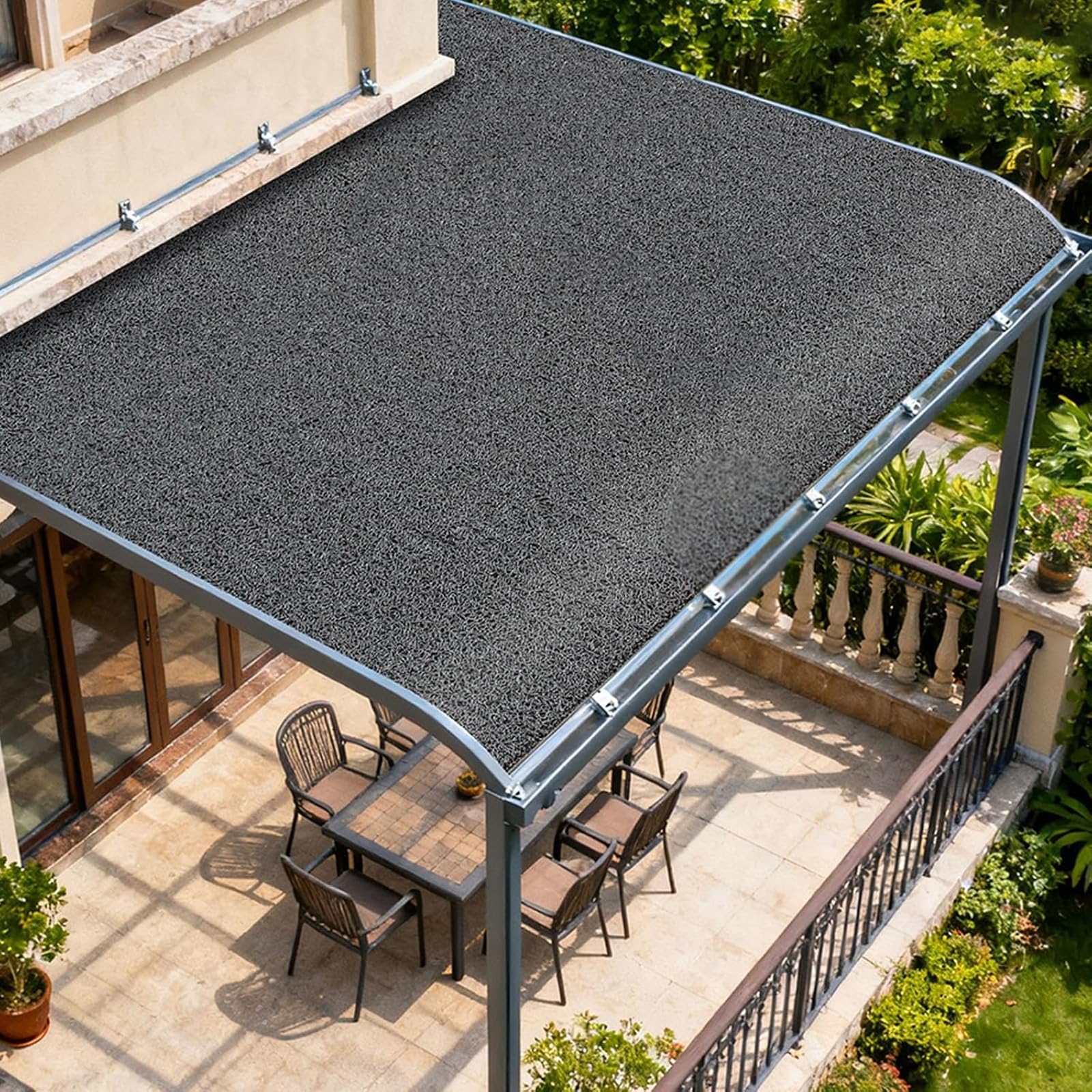 Cooalinar Anti-Rain Noise Mat,Awnings Sound-Absorbing Pad,Pvc Soundproof Mats,Air Conditioner Outdoor Unit Anti-Dripping Mat,Removable Design,For Air Conditioner,Roof,Patio Cover