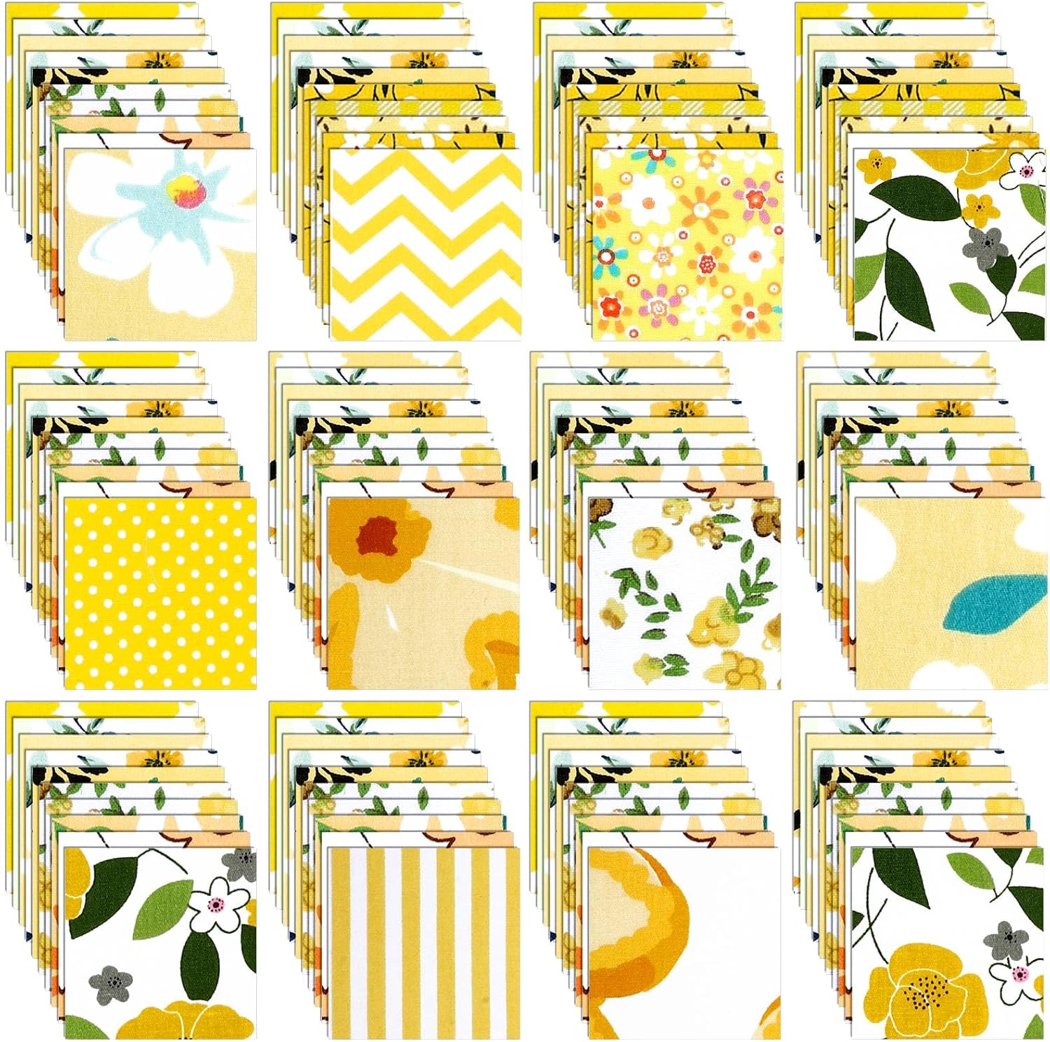 Ganeen 800 Pcs 4 x 4 Inch Cotton Fabric Squares Pre Cut Quilting Squares Printed Floral Patchwork Fabric Bundles for DIY Craft Sewing Clothing Accessory(Assorted)
