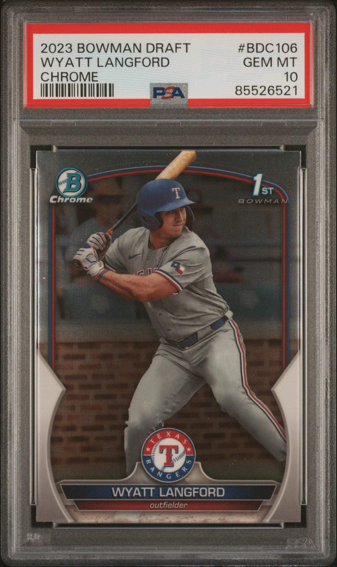 Amazon.com: Graded 2023 Topps Bowman Draft Wyatt Langford #BDC106 