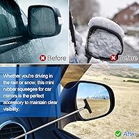 Vista 4 de 2 limpiaparabrisas para espejo de automóvil, mango de 38.6 pulgadas, escobilla de escobilla para espejo de automóvil, escobilla para espejo lateral