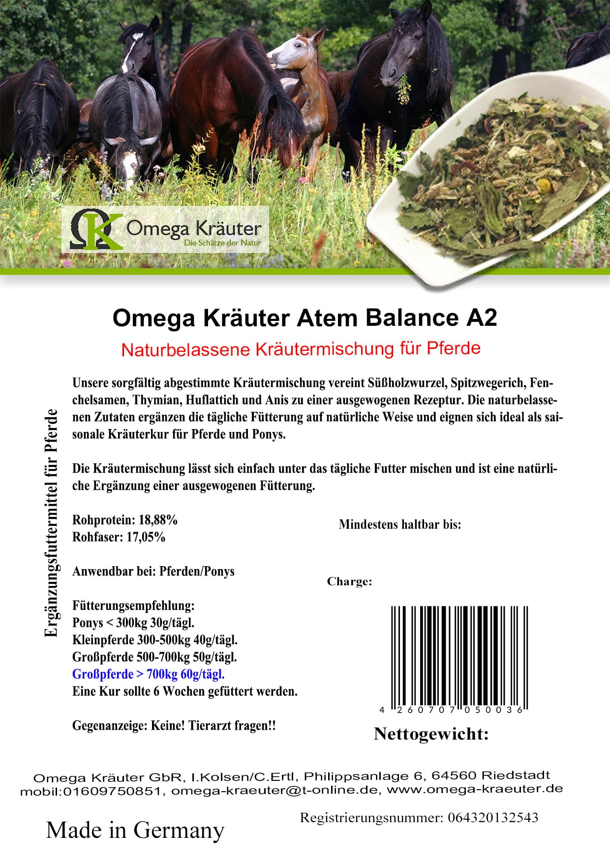 Atemwegs Mix A 2 für Pferde 1500g