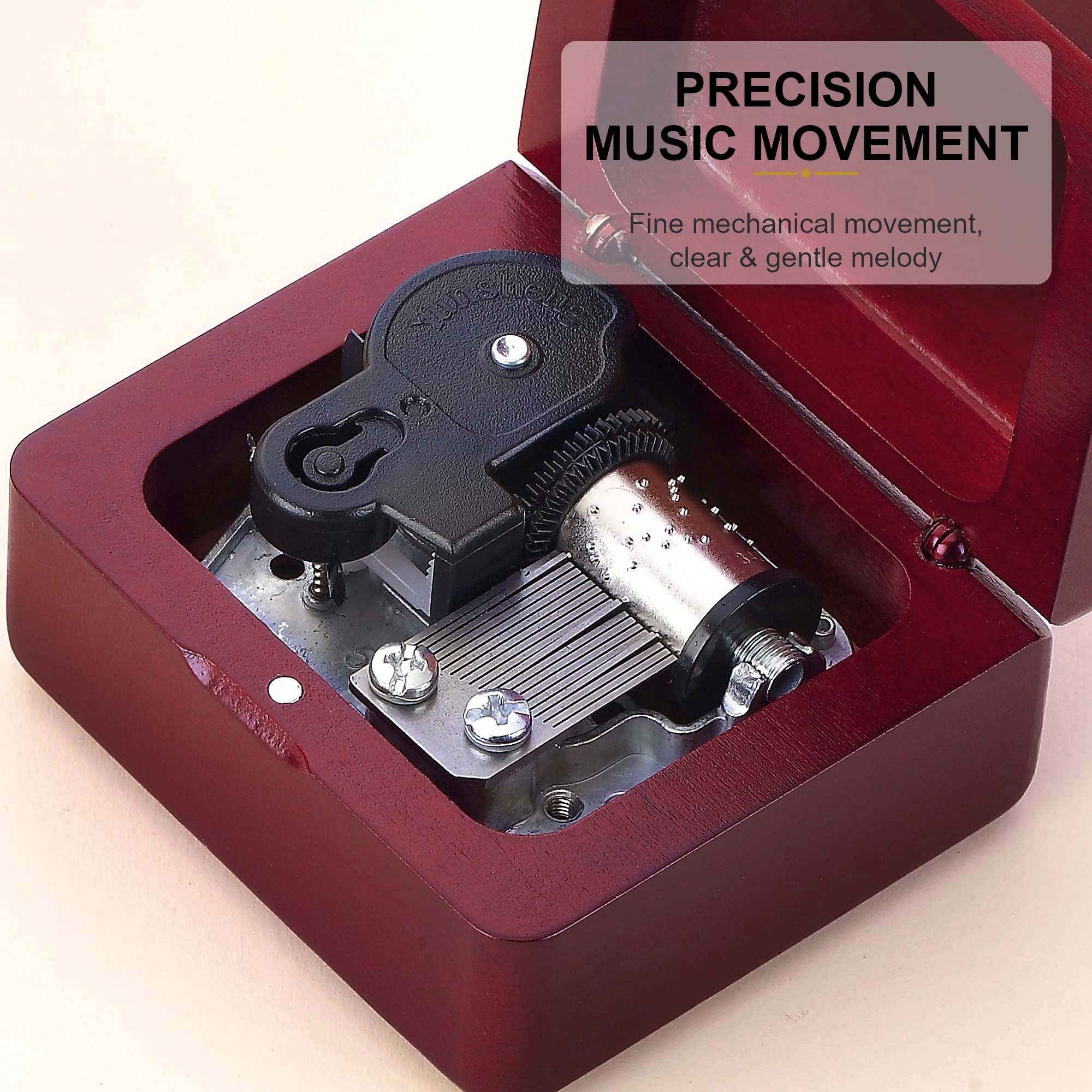 Amazon.com: Sinzyo Mini Wooden Music Box, Vintage Wind Up