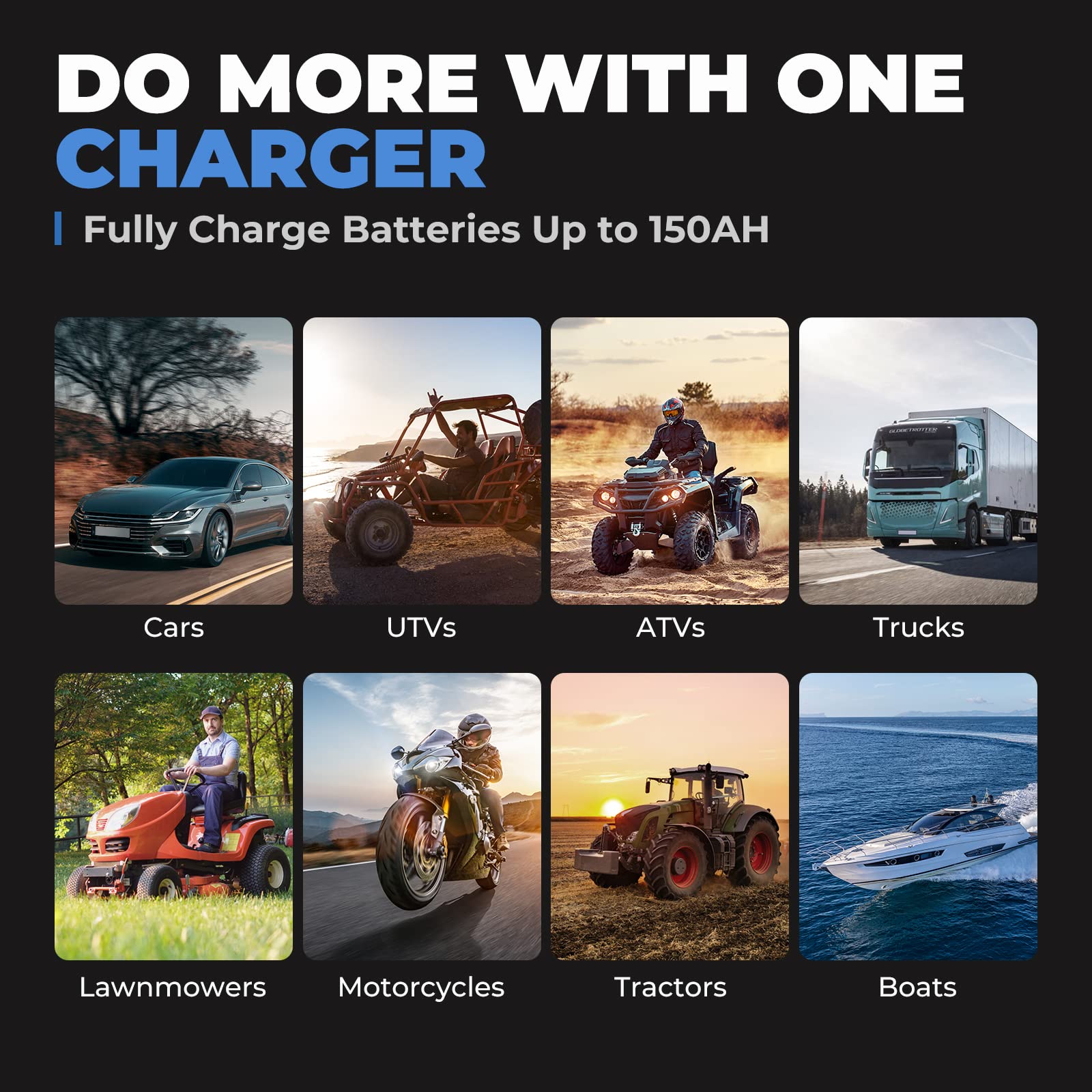 TOPDON T4000 4Amp Fully Automatic Car Battery Charger, 6V/12V Battery Charging Units