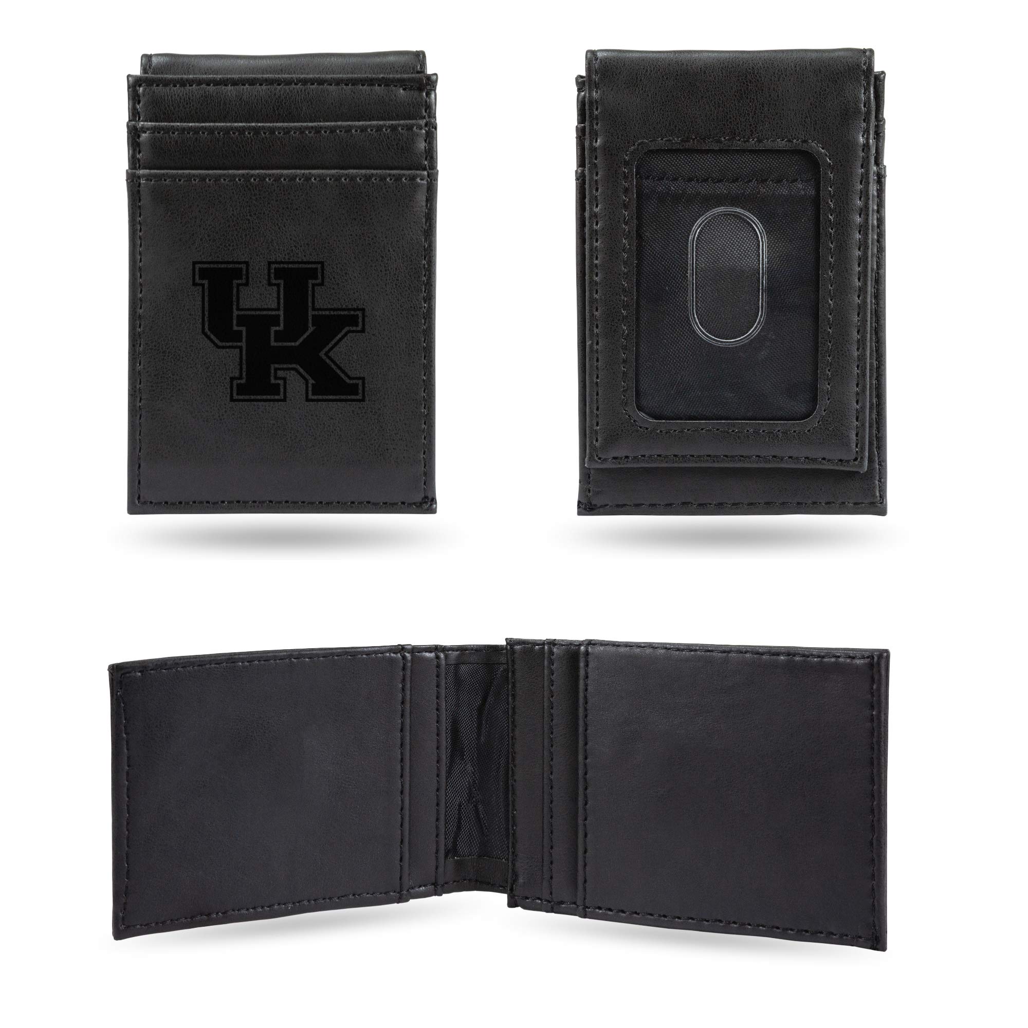 Rico Industries Kentucky Wildcats Laser Engraved Black Front Pocket Wallet/Money Clip