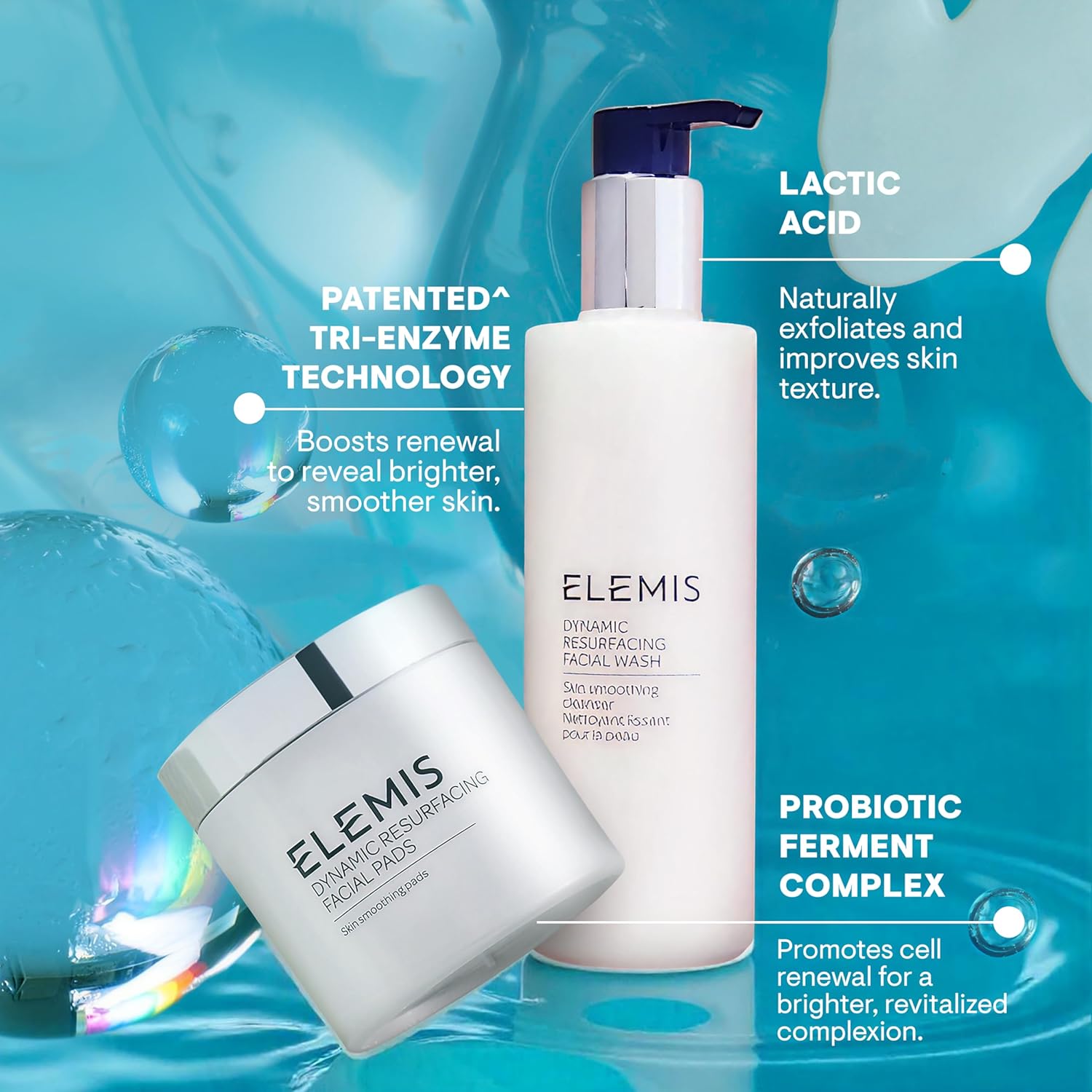 ELEMIS (The) Dynamic Duo Kit ($124 Value) - Enzyme-Powered Skin Refining Formulas - Daily Gel Cleanser and Exfoliating Facial Pads Kit - Image 6