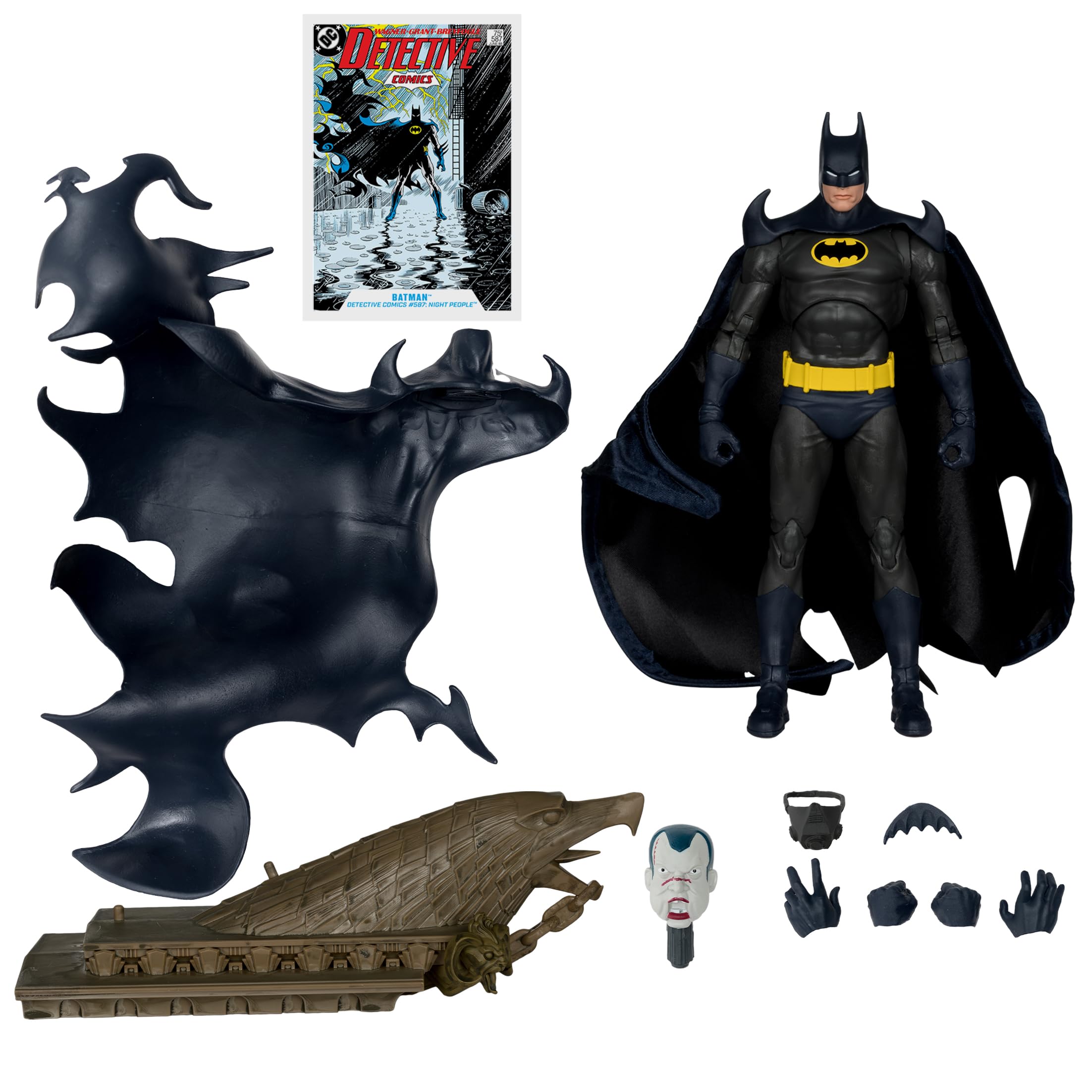 DC Multiverse Batman (Detective Comics #587: Night People) 17,8 cm Action Figure Gold Label McFarlane Toys | DC Multiverse Night People 17,8 cm Action Figure Deluxe Esclusiva - Detective Comics 587 Batman Gold Label