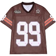 Mens Y2k Vintage Jersey, Retro Mesh V-Neck Oversized Streetwear Tee Casual Sportswear Short Sleeve Top for Women
