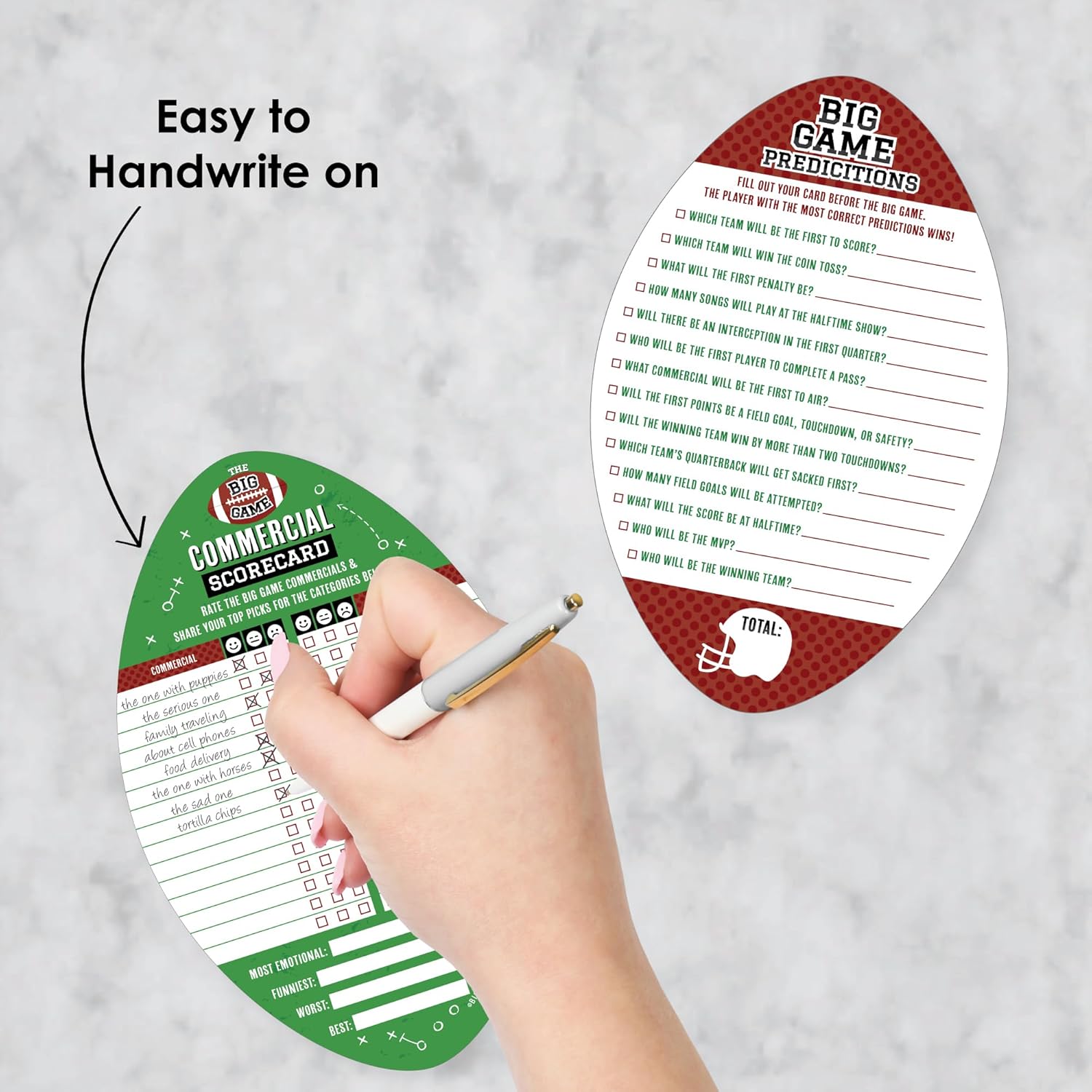 Big Dot of Happiness The Big Game - 2-in-1 Football Party Cards - Activity Duo Games - Set of 20 - Image 3