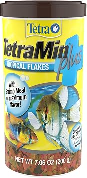 TetraMin Plus Tropical Flakes, Cleaner and Clearer Water Formula 7.06 Ounce Pack of 1