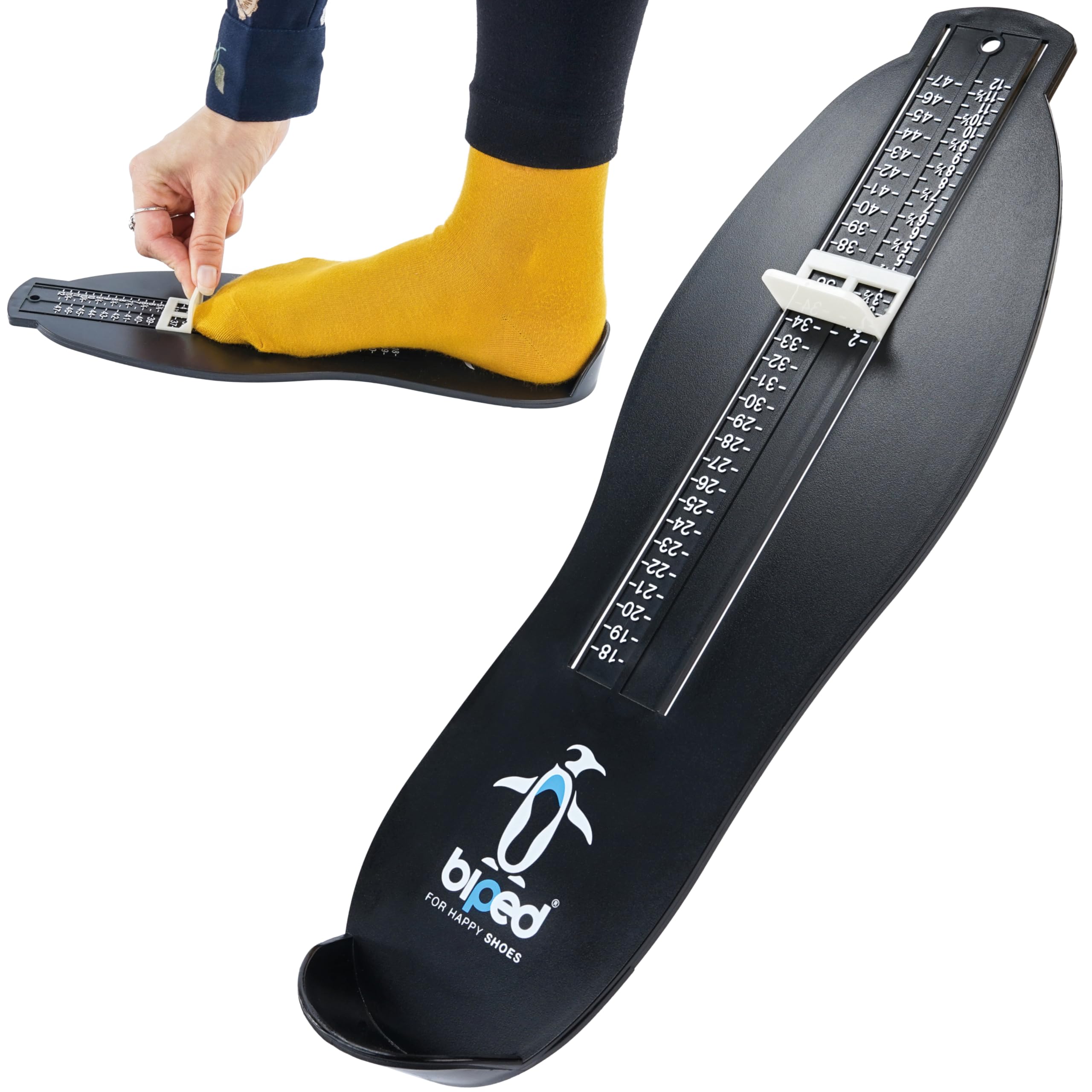biped appareil de mesure des pieds pour enfants et adultes - Pour une détermination précise de la taille des chaussures - Mesureur de taille de chaussures enfants, femmes et hommes z2922
