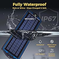 Vista 3 de SUNAPEX 12V Carga de batería solar: Kit de panel solar portátil impermeable de 5W - Cargador de mantenimiento de batería con goteo - con controlador