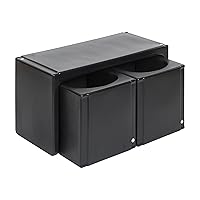 Vista 11 de ECR4Kids Tri-Me - Juego de mesa y sillas cubo, muebles multiusos, color negro, 3 piezas