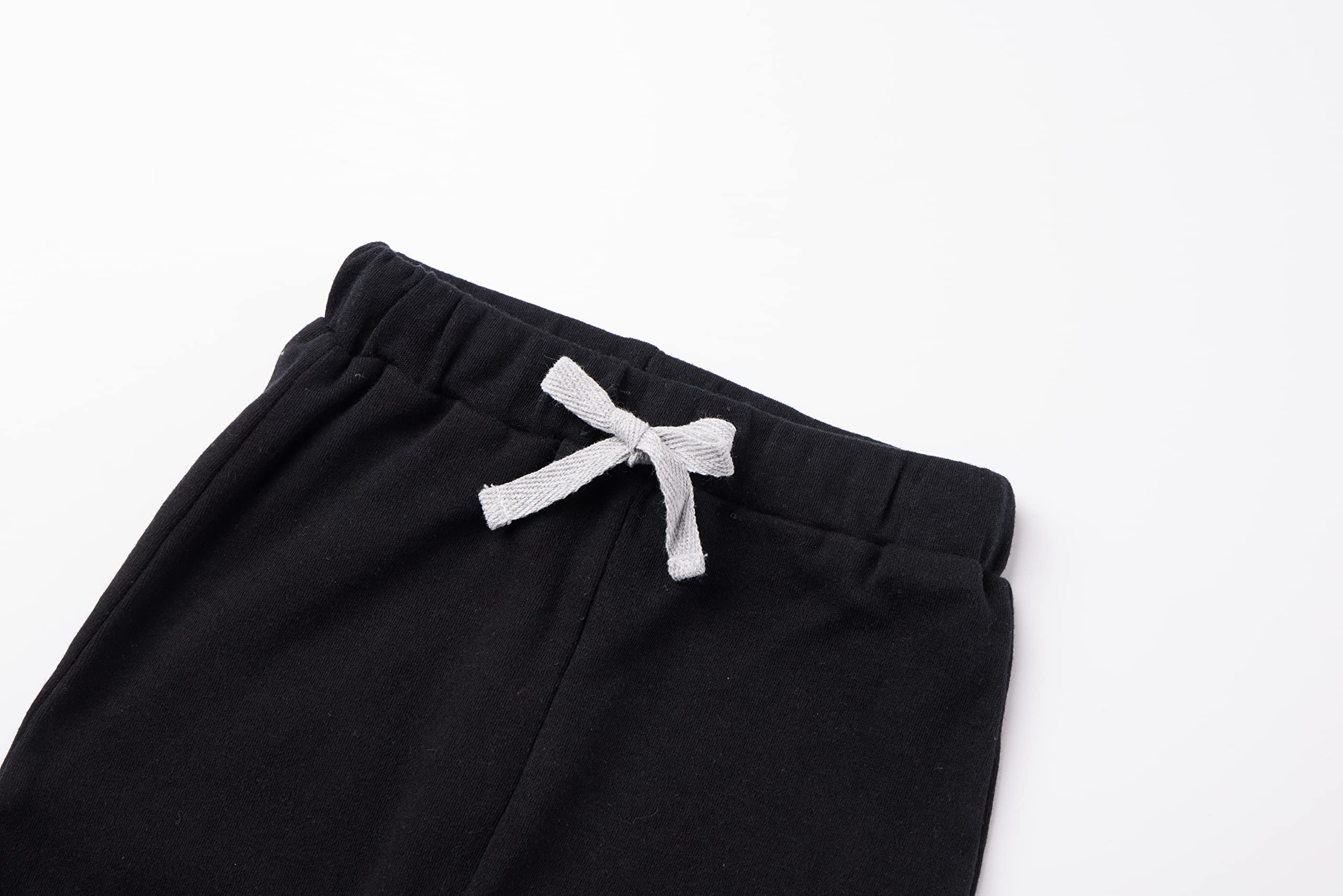 Strickshorts für Kleinkinder, Jungen, 3er-Pack, einfarbig, weiche Sweatshorts mit Kordelzug