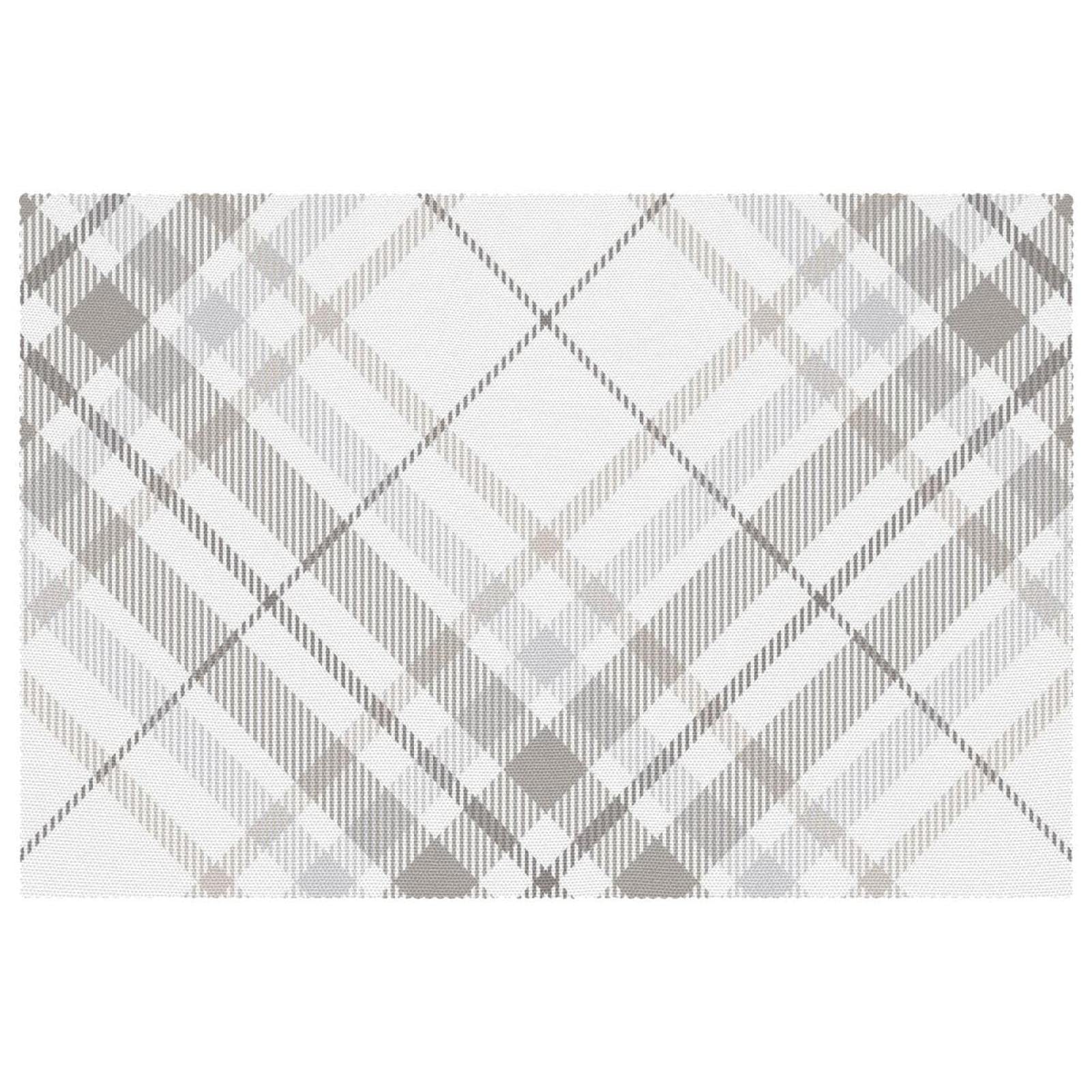 Sets de table en tissu Oxford de qualité supérieure | Style carreaux gris
