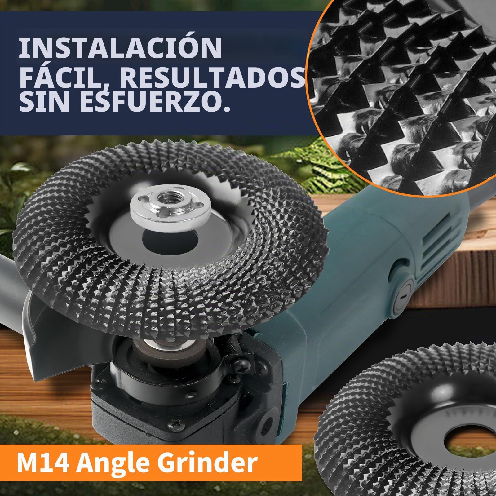 Pomsare 4pcs Muela Amoladora Ø115mm x 22.2mm - Discos para madera de Carburo de Tungsteno - Amoladora Angulares disco para Molienda, Tallado y Pulir
